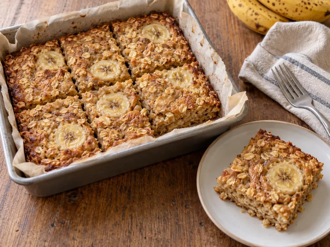 Banana peanut butter baked oatmeal