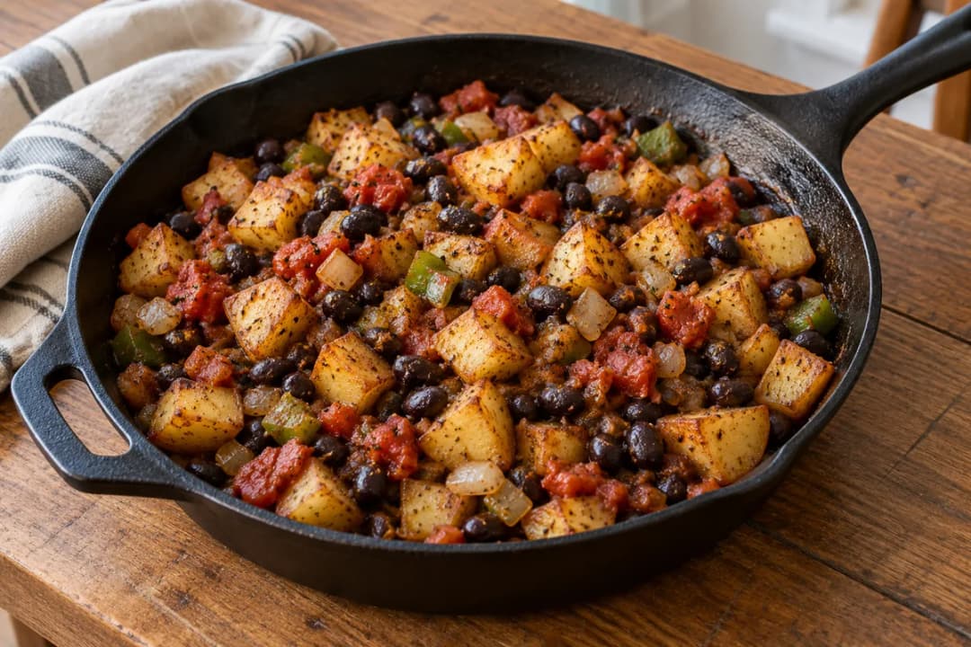 Black bean and potato skillet