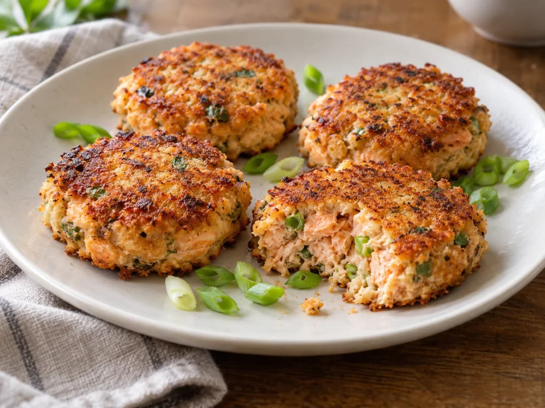 Quick canned salmon patties