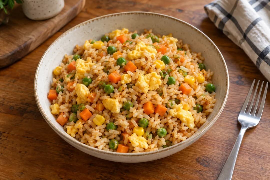 Vegetable egg fried rice